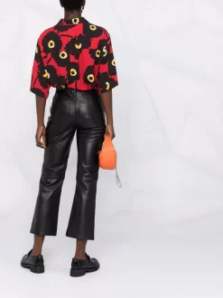 Maje BLACK Lederhose Mit Hohem Bund Damen -Maje Verkäufe 2024 16986000 34237486 600