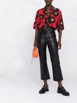 Maje BLACK Lederhose Mit Hohem Bund Damen -Maje Verkäufe 2024 16986000 34238513 600