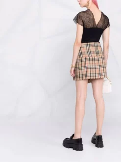 ( Permanente Kollektion ) Maje BLACK Top Mit Spitzeneinsatz Damen -Maje Verkäufe 2024 17168993 36601533 600