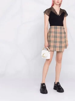 ( Permanente Kollektion ) Maje BLACK Top Mit Spitzeneinsatz Damen -Maje Verkäufe 2024 17168993 36602375 600