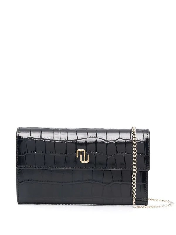 ( Permanente Kollektion ) Maje Portemonnaie Mit Kroko-Effekt BLACK 3 ( Permanente Kollektion ) Maje Portemonnaie Mit Kroko-Effekt BLACK