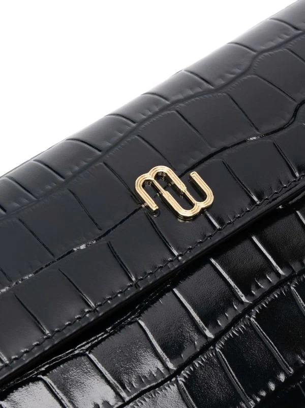 ( Permanente Kollektion ) Maje Portemonnaie Mit Kroko-Effekt BLACK 6 ( Permanente Kollektion ) Maje Portemonnaie Mit Kroko-Effekt BLACK - Image 4