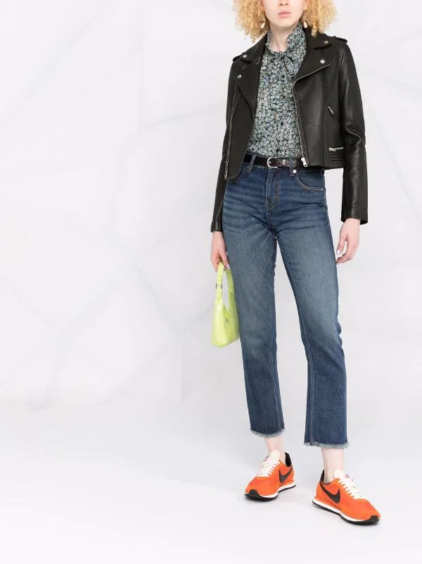 ( Positively Conscious ) Maje BLACK Bikerjacke Aus Leder Damen 4 ( Positively Conscious ) Maje BLACK Bikerjacke Aus Leder Damen - Image 2