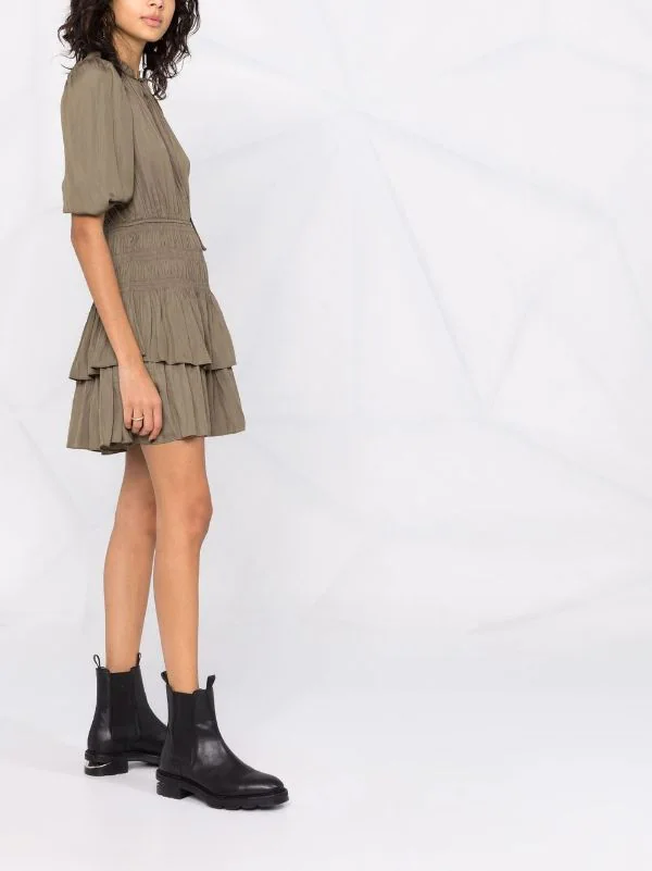 ( Permanente Kollektion ) Maje Gerafftes Kleid Mit Geknotetem Kragen Damen 5 ( Permanente Kollektion ) Maje Gerafftes Kleid Mit Geknotetem Kragen Damen - Image 3