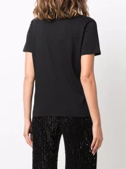 ( Positively Conscious ) Maje T-Shirt Mit Verziertem V-Ausschnitt BLACK -Maje Verkäufe 2024 17170390 34803107 600