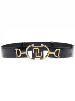 ( Permanente Kollektion ) Maje Gürtel Mit Kroko-Effekt BLACK