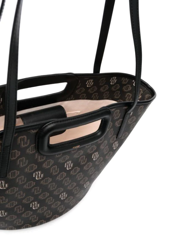 Maje 0048 MARRON Shopper Mit Monogramm-Print Damen 8 Maje 0048 MARRON Shopper Mit Monogramm-Print Damen - Image 6