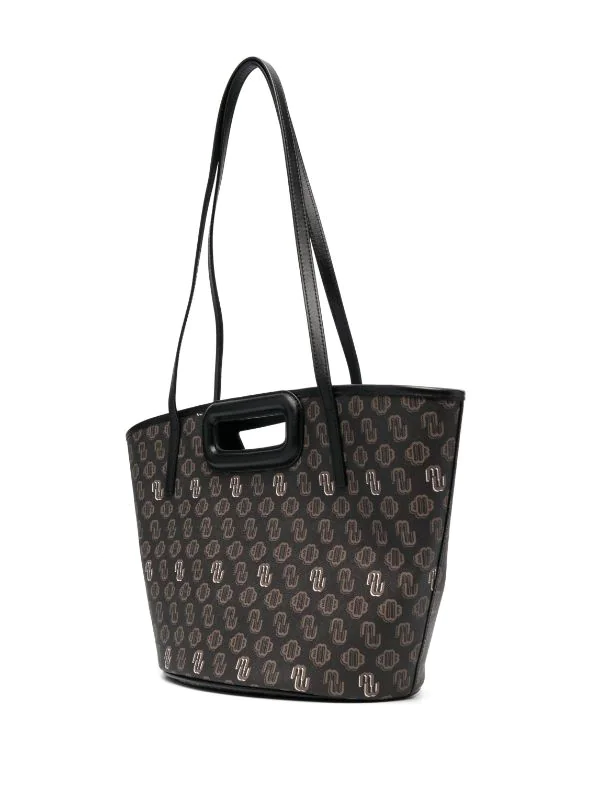 Maje 0048 MARRON Shopper Mit Monogramm-Print Damen 6 Maje 0048 MARRON Shopper Mit Monogramm-Print Damen - Image 4