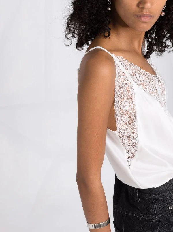 ( Permanente Kollektion ) Maje Ecru Top Mit Spitzendetail Damen 7 ( Permanente Kollektion ) Maje Ecru Top Mit Spitzendetail Damen - Image 5