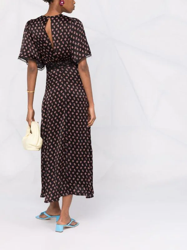 Maje Seidenkleid Mit Monogramm Damen 6 Maje Seidenkleid Mit Monogramm Damen - Image 4