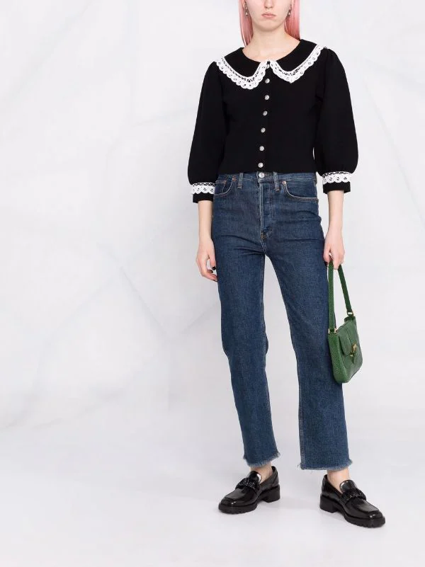 ( Neue Saison ) Maje Cardigan Mit Spitze Black 4 ( Neue Saison ) Maje Cardigan Mit Spitze Black - Image 2