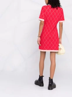 ( Exklusiv ) Maje Kleid Mit Rautenmuster 0515 Red -Maje Verkäufe 2024 17558746 36755633 600