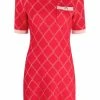 ( Exklusiv ) Maje Kleid Mit Rautenmuster 0515 Red