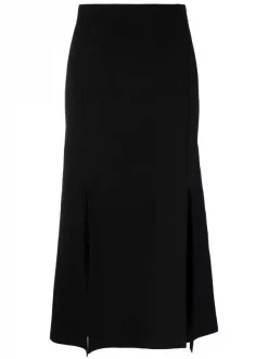 ( Neue Saison ) Maje Midirock Mit Schlitz Black