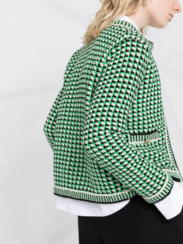 ( Neue Saison ) Maje Cardigan Mit Geometrischem Muster 09 GREEN 5 ( Neue Saison ) Maje Cardigan Mit Geometrischem Muster 09 GREEN - Image 3