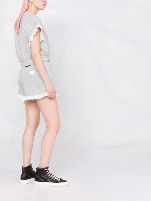 ( Neue Saison ) Maje Oberteil Mit Spitzenborten GREY 6 ( Neue Saison ) Maje Oberteil Mit Spitzenborten GREY - Image 4