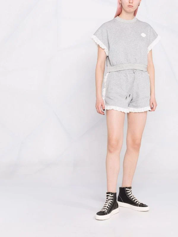 ( Neue Saison ) Maje Oberteil Mit Spitzenborten GREY 4 ( Neue Saison ) Maje Oberteil Mit Spitzenborten GREY - Image 2