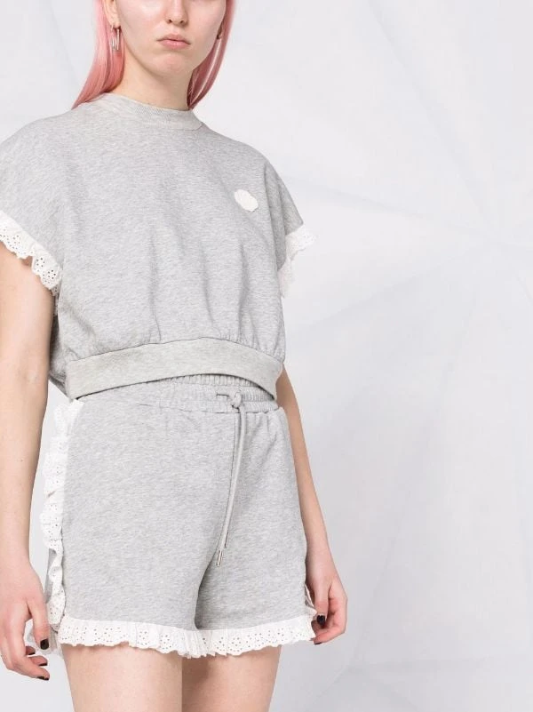 ( Neue Saison ) Maje Oberteil Mit Spitzenborten GREY 7 ( Neue Saison ) Maje Oberteil Mit Spitzenborten GREY - Image 5