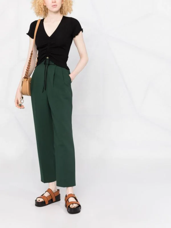 ( Neue Saison ) Maje Gerafftes T-Shirt 2517 BLACK 4 ( Neue Saison ) Maje Gerafftes T-Shirt 2517 BLACK - Image 2