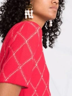 ( Exklusiv ) Maje Gemusterter Pullover Damen 12 ( Exklusiv ) Maje Gemusterter Pullover Damen -Maje Verkäufe 2024 17558807 36757634 600