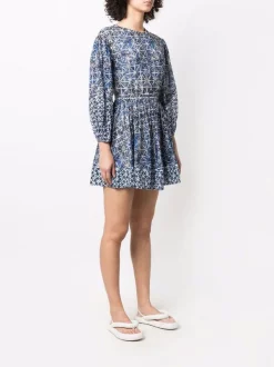 ( Neue Saison ) Maje INDIGO Gemustertes Minikleid Damen -Maje Verkäufe 2024 17558812 38325057 600