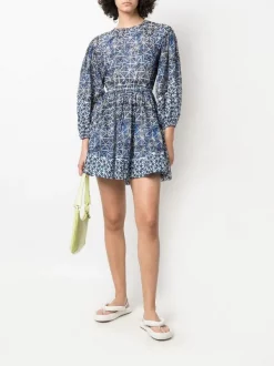 ( Neue Saison ) Maje INDIGO Gemustertes Minikleid Damen -Maje Verkäufe 2024 17558812 39306577 600