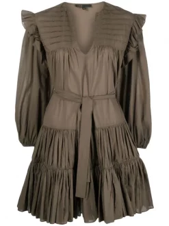 ( Neue Saison ) Maje Kleid Mit Puffärmeln 0020 KHAKI