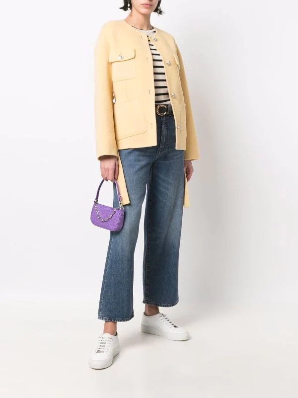 ( Neue Saison ) Maje Yellow Jacke Mit Gürtel Damen 4 ( Neue Saison ) Maje Yellow Jacke Mit Gürtel Damen - Image 2