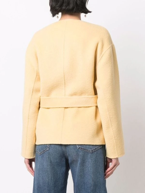 ( Neue Saison ) Maje Yellow Jacke Mit Gürtel Damen 6 ( Neue Saison ) Maje Yellow Jacke Mit Gürtel Damen - Image 4