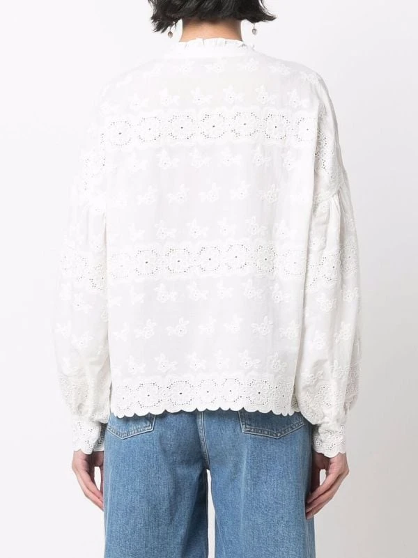 ( Neue Saison ) Maje Hemd Mit Lochstickerei Damen 6 ( Neue Saison ) Maje Hemd Mit Lochstickerei Damen - Image 4