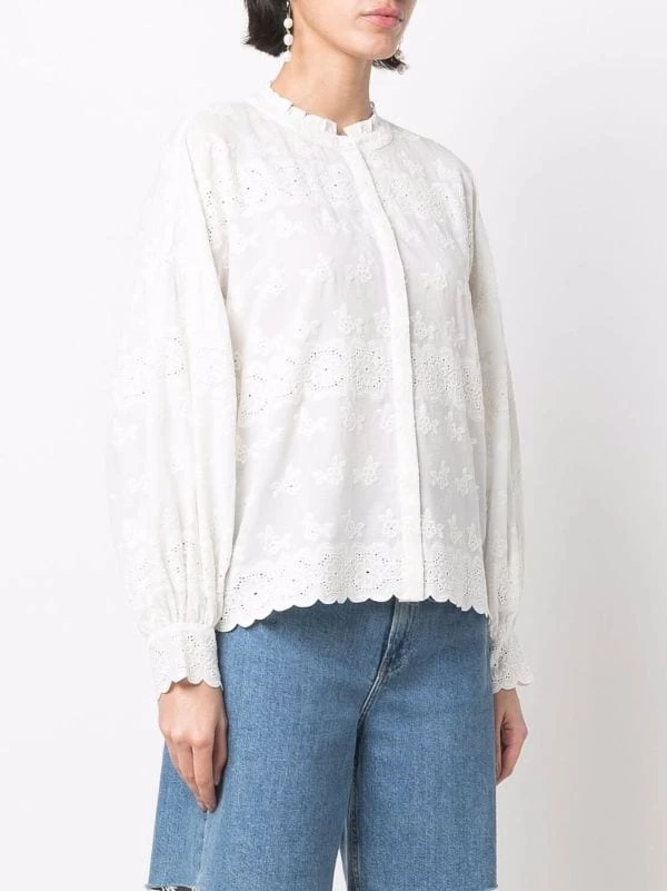 ( Neue Saison ) Maje Hemd Mit Lochstickerei Damen 5 ( Neue Saison ) Maje Hemd Mit Lochstickerei Damen - Image 3