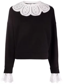 ( Neue Saison ) Maje Sweatshirt Mit Wellenkanten NOIR