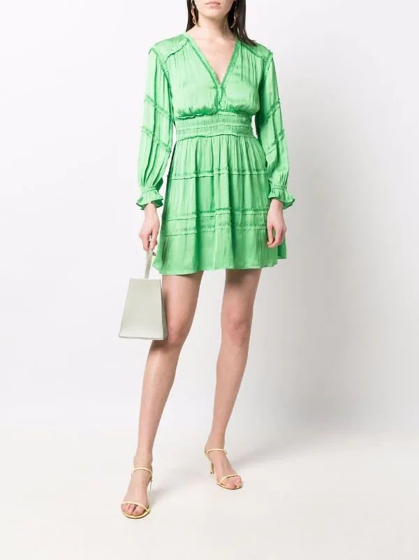 ( Neue Saison ) Maje Kleid Mit Rüschen Damen 4 ( Neue Saison ) Maje Kleid Mit Rüschen Damen - Image 2