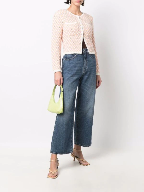 ( Neue Saison ) Maje Pink Karierter Cardigan Damen 4 ( Neue Saison ) Maje Pink Karierter Cardigan Damen - Image 2