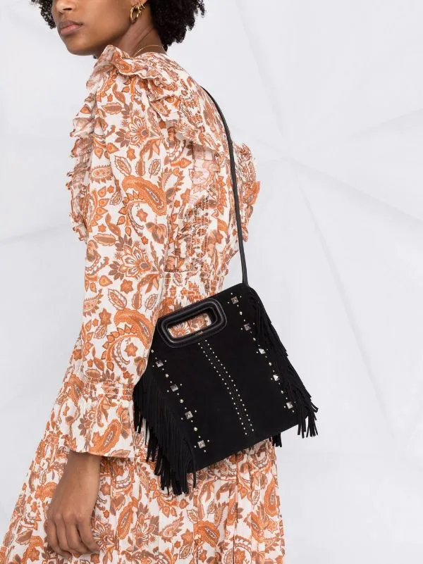 ( Neue Saison ) Maje 2517 BLACK Handtasche Mit Nieten Damen 5 ( Neue Saison ) Maje 2517 BLACK Handtasche Mit Nieten Damen - Image 3