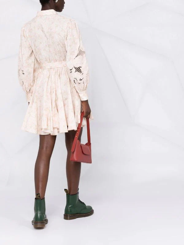 ( Neue Saison ) Maje PINK FLOWER Rebelia Minikleid Damen 6 ( Neue Saison ) Maje PINK FLOWER Rebelia Minikleid Damen - Image 4