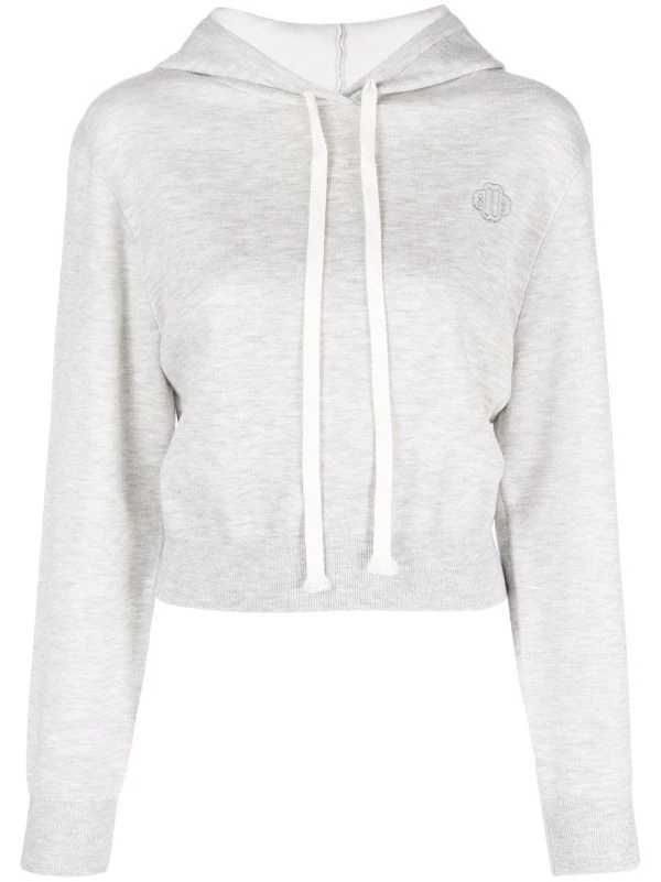 ( Neue Saison ) Maje Hoodie Mit Logo-Stickerei Damen 3 ( Neue Saison ) Maje Hoodie Mit Logo-Stickerei Damen
