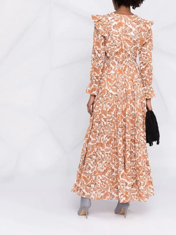 ( Neue Saison ) Maje Kleid Mit Paisley-Print 0152 Orange 6 ( Neue Saison ) Maje Kleid Mit Paisley-Print 0152 Orange - Image 4