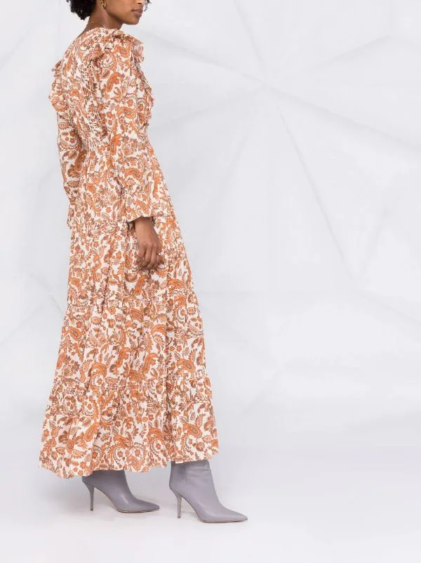 ( Neue Saison ) Maje Kleid Mit Paisley-Print 0152 Orange 8 ( Neue Saison ) Maje Kleid Mit Paisley-Print 0152 Orange - Image 6