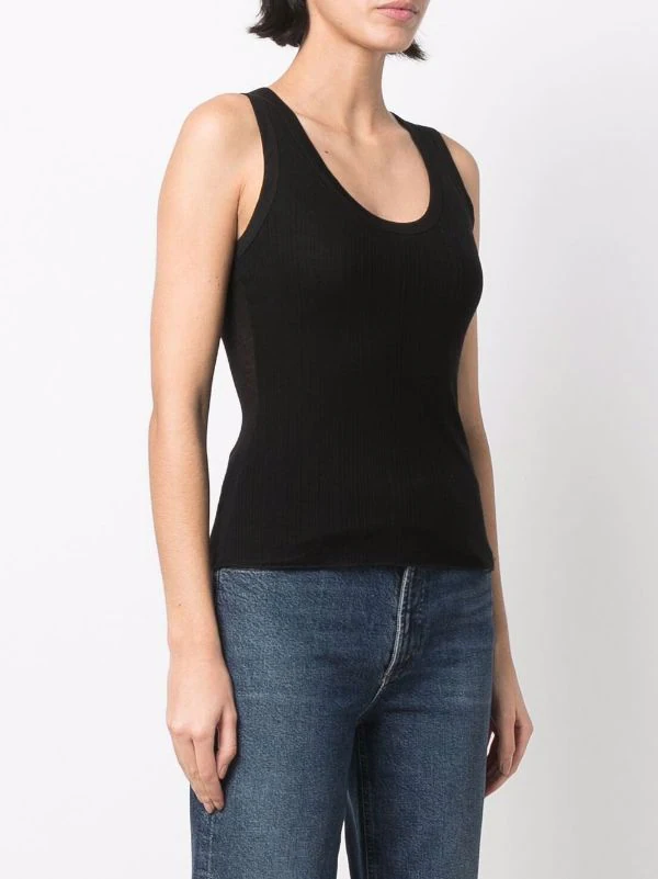 ( Neue Saison ) Maje Black Tanktop Aus Geripptem Strick Damen 5 ( Neue Saison ) Maje Black Tanktop Aus Geripptem Strick Damen - Image 3