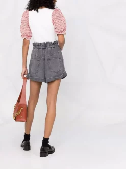 ( Exklusiv ) Maje 0101 ECRU Gestricktes T-Shirt Damen -Maje Verkäufe 2024 17560100 36921711 600