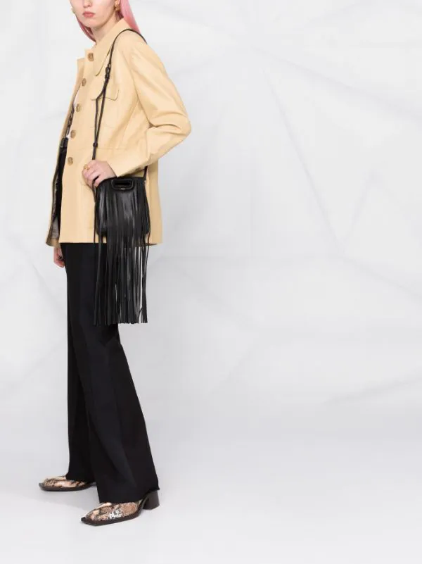 ( Neue Saison ) Maje 2517 NOIR Mini M Umhängetasche Damen 4 ( Neue Saison ) Maje 2517 NOIR Mini M Umhängetasche Damen - Image 2