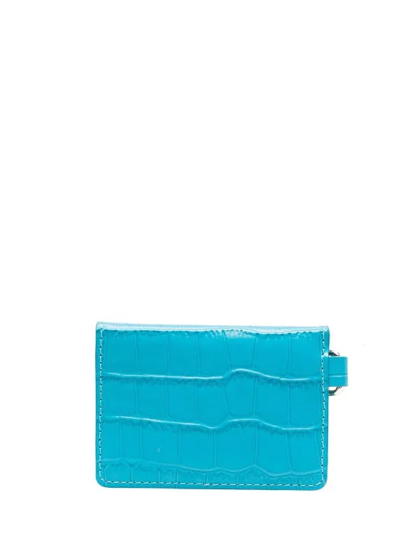 ( Neue Saison ) Maje D016 Blue Swimming Pool Portemonnaie Mit Kroko-Effekt Damen 4 ( Neue Saison ) Maje D016 Blue Swimming Pool Portemonnaie Mit Kroko-Effekt Damen - Image 2