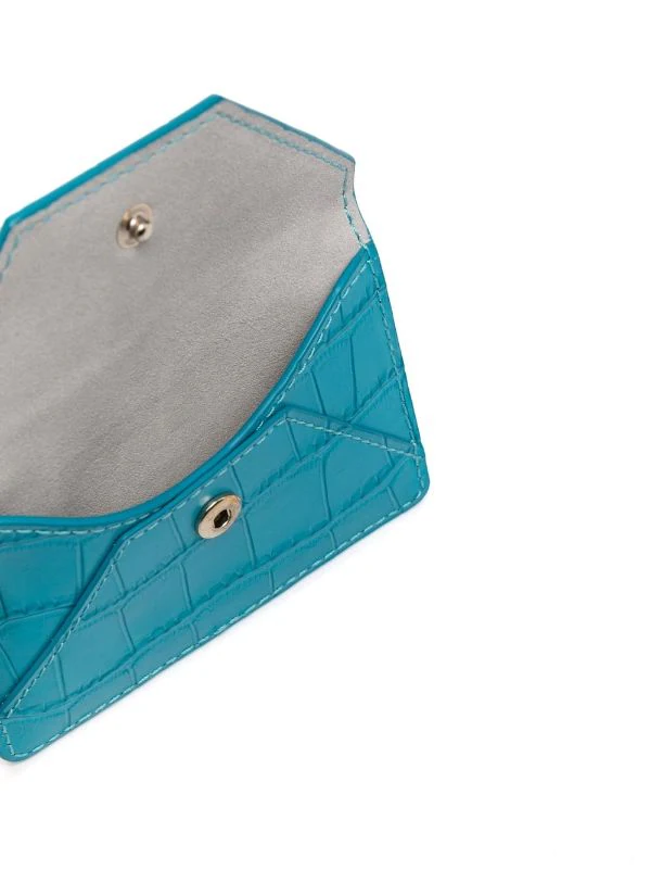 ( Neue Saison ) Maje D016 Blue Swimming Pool Portemonnaie Mit Kroko-Effekt Damen 5 ( Neue Saison ) Maje D016 Blue Swimming Pool Portemonnaie Mit Kroko-Effekt Damen - Image 3