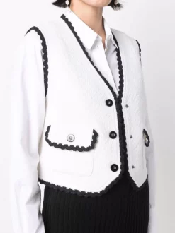 ( Neue Saison ) Maje Weste Mit Wellenkanten Ecru -Maje Verkäufe 2024 17560120 37319734 600