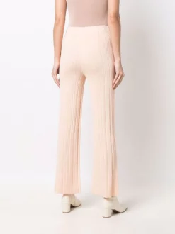 ( Neue Saison ) Maje Pale Pink Gerippte Schlaghose Damen -Maje Verkäufe 2024 17560124 37322018 600