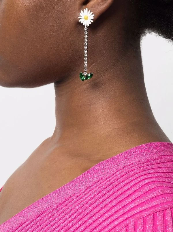 ( Neue Saison ) Maje SILVERY Ohrringe Mit Kristallanhängern Damen 3 ( Neue Saison ) Maje SILVERY Ohrringe Mit Kristallanhängern Damen - Image 2