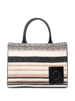 ( Neue Saison ) Maje 2517 BLACK Shopper Mit Logo-Patches Damen