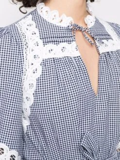 ( Neue Saison ) Maje Kleid Mit Karomuster Marine Ecru -Maje Verkäufe 2024 17560135 38327631 600