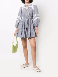 ( Neue Saison ) Maje Kleid Mit Karomuster Marine Ecru -Maje Verkäufe 2024 17560135 38328431 600